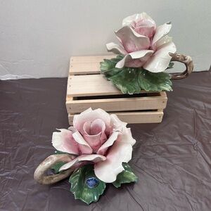 Vintage Capodimonte candle holders